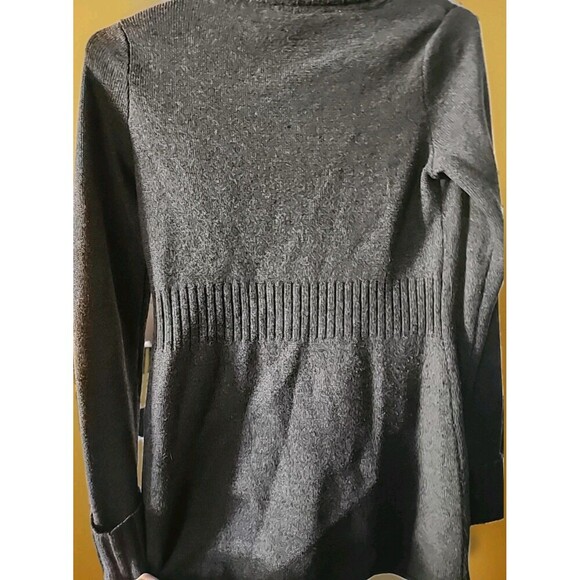 Athleta Chill Factor Sweater Coat Heavy WoolBlend Non Itch Sz S Charcoal Grey B7 - Picture 8 of 10